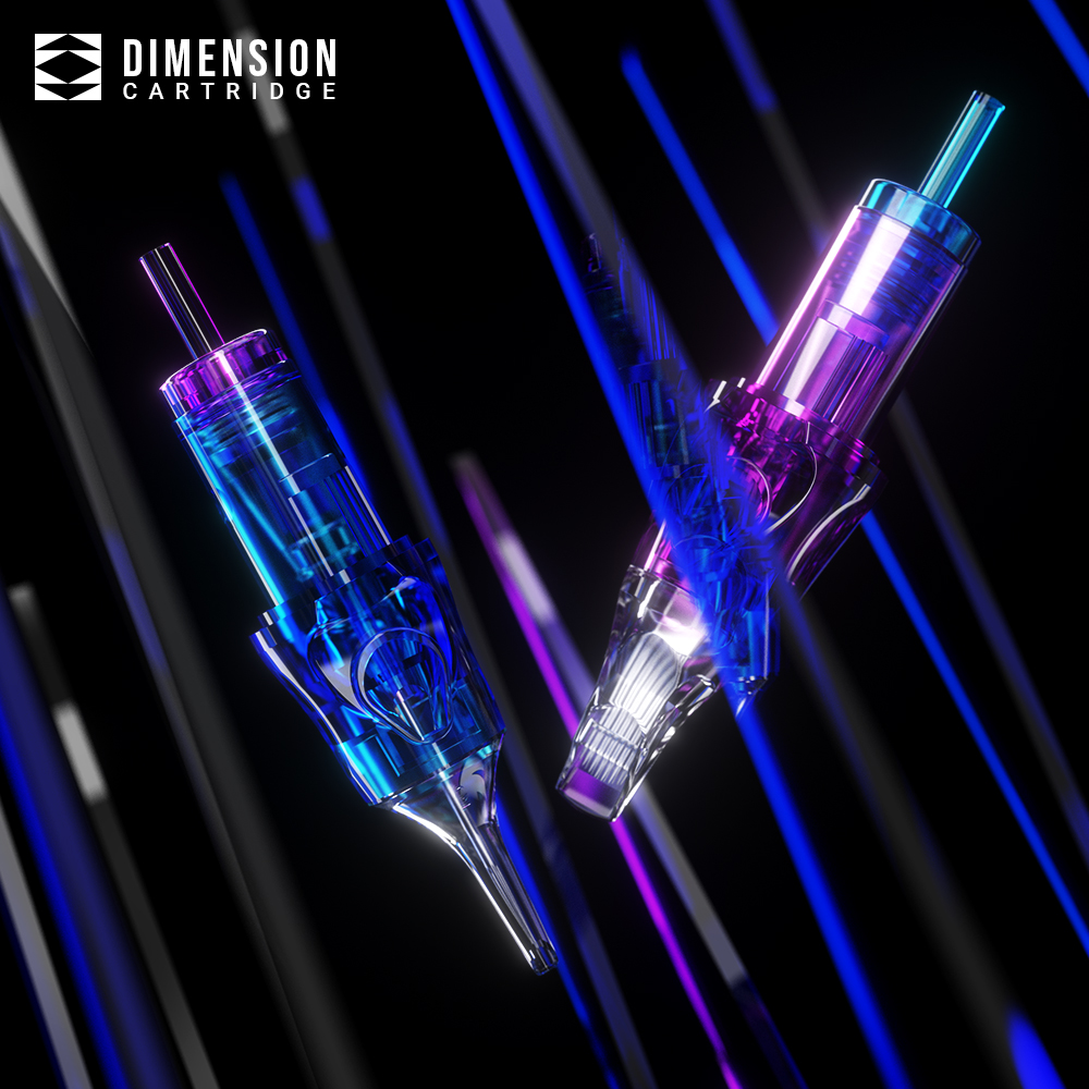 20 stuks ronde liner tatoeage naalden cartridge 0,3 mm 0,25 mm dubbele kleur lange taper 0