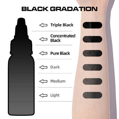 kopen Concentreerde zwarte kwaliteitstattoo-inkt 60 ml wenkbrauwen-tattoo-inkt online vervaardiging
