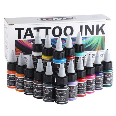 15 ml 16 kleuren tatoeage pigment inkt 1/2 oz CNC tatoeage inkt set
