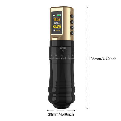 CNC Single Charge Duurzaam Model Stroke Verstelbare Tattoo Machine Pen Met 1800 MAh Voor Kunstenaar Gebruik Body Art